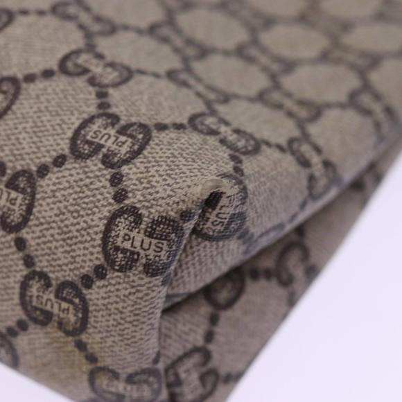 GUCCI GG Plus Supreme Clutch Bag PVC Beige Auth 78609 - Picture 11 of 16